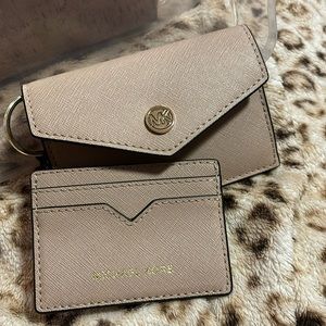 MK double wallet with key chain wallet
